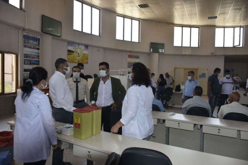 Kızıltepe Hububat Merkezi’nde aşı çalışması başladı