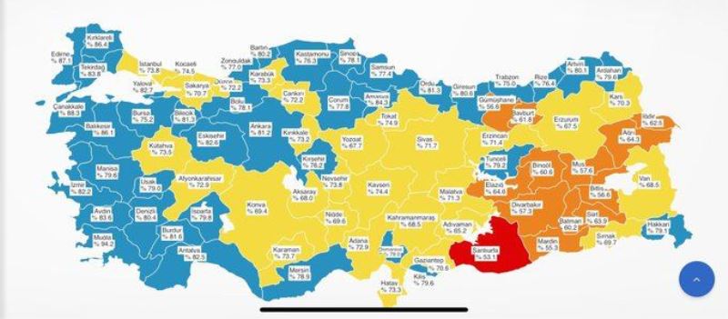 Mardin aşılamada “turuncu”ya döndü