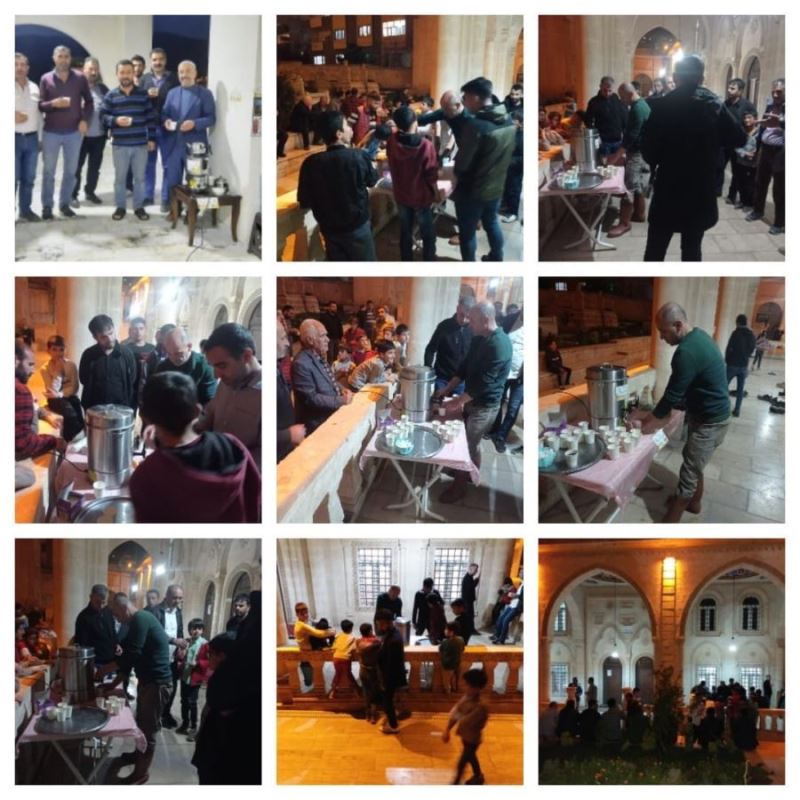 Derik Belediyesinden teravih namazına katılan binlerce vatandaşa çay ikramı