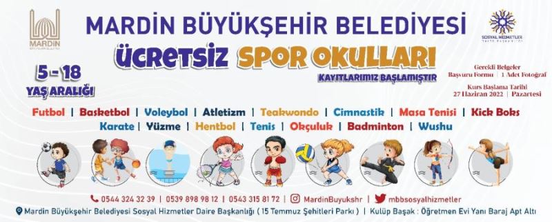MBB Ücretsiz Yaz Spor Okulları Kayıtları Başladı