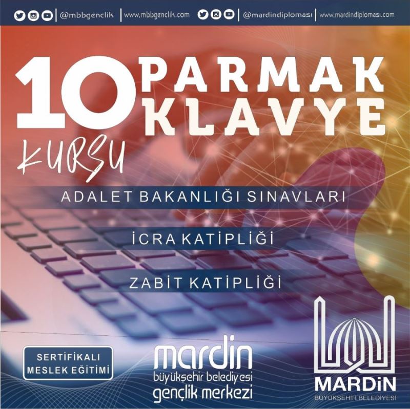 Adli takip ve 10 parmak klavye kurs kayıtları başladı