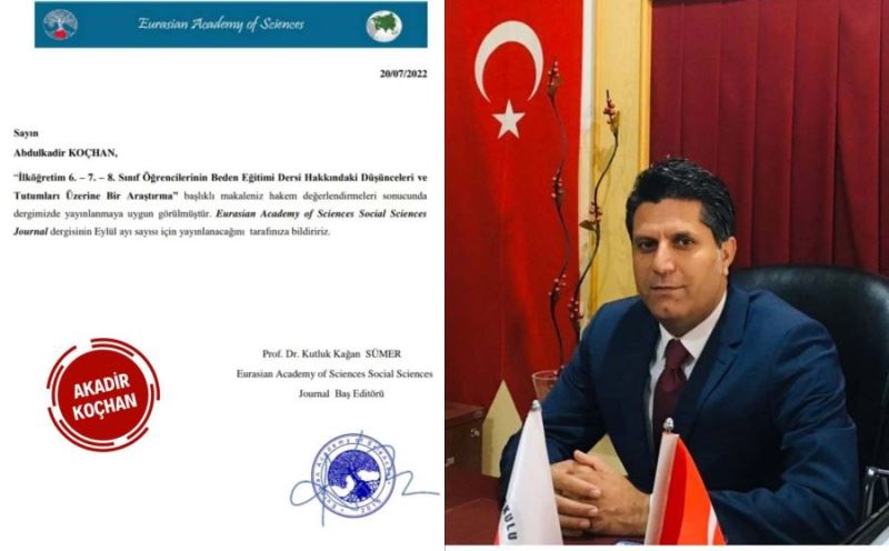 Eğitimci Koçhan’ın yazdığı makale uluslararası yayın yapan dergide yayımlanacak