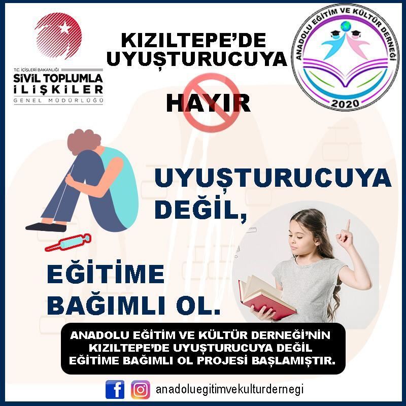 Uyuştrucuya değil, eğitime bağımlı ol