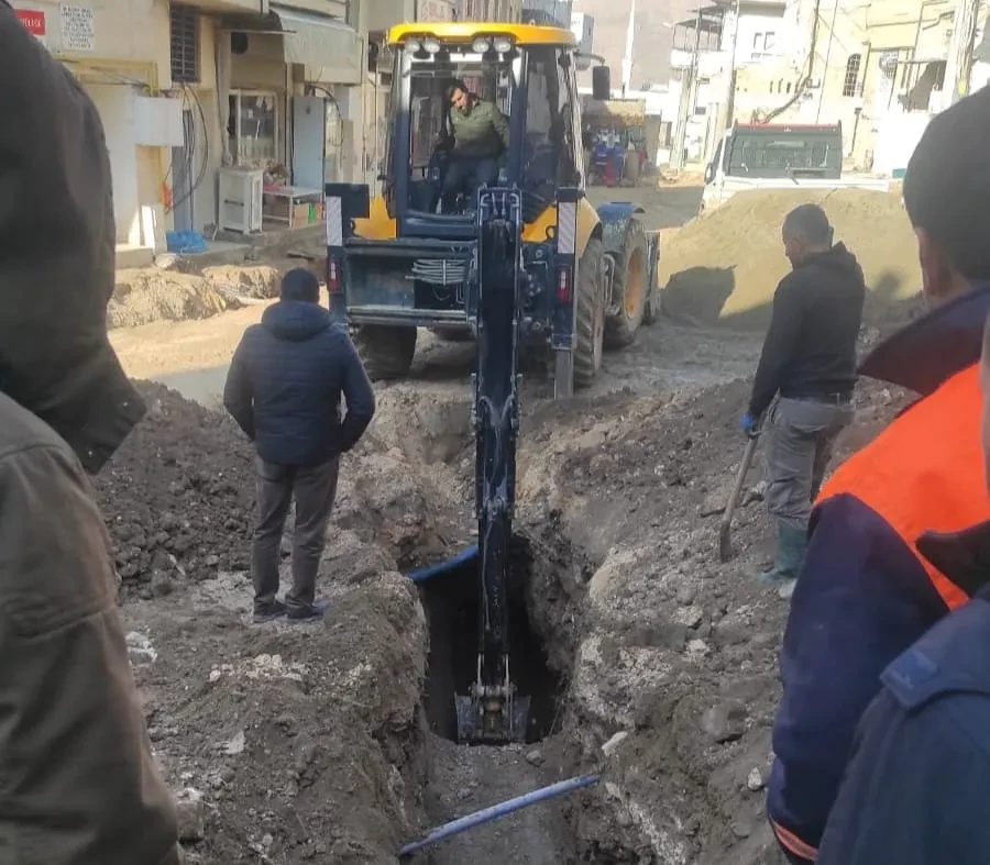 Savur İlçesinde Altyapı Yenileme Çalışmaları Tamamlandı