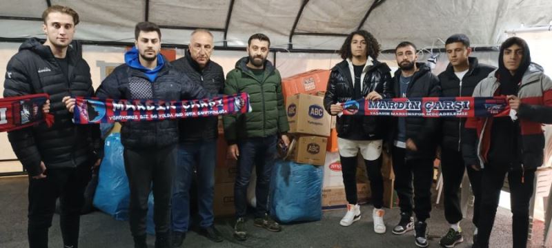 Mardin 1969 Spor deprem bölgesi için seferber oldu