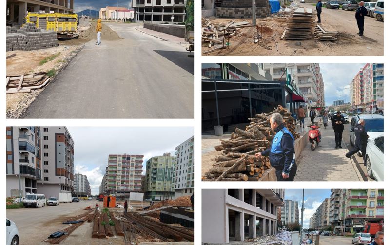 Kızıltepe’de yolları işgal eden inşaat firmalarına ceza kesildi