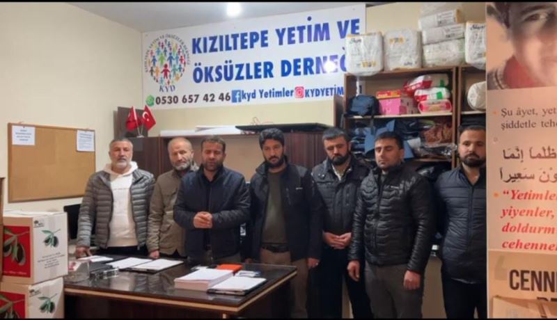 Kızıltepe Yetim ve Öksüzler Derneği depremzede ailelere bin 500 liralık market çeki verecek