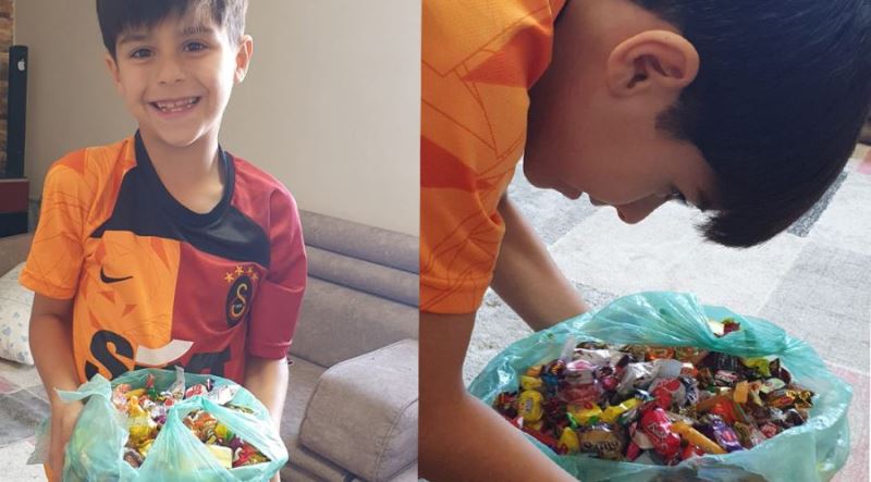 Bayram’da 700 şeker toplayan Bejan’ın sevinci