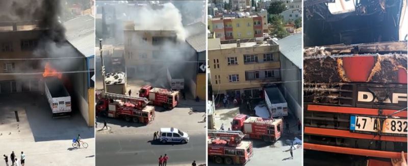 TIR aracında çıkan yangın söndürüldü