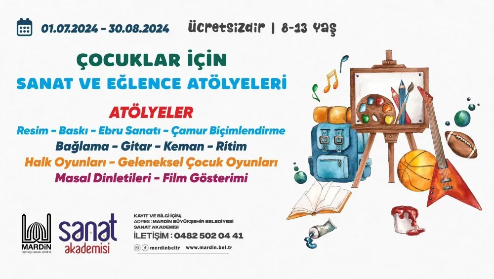 Çocuklar İçin Sanat ve Eğlence Atölyeleri
