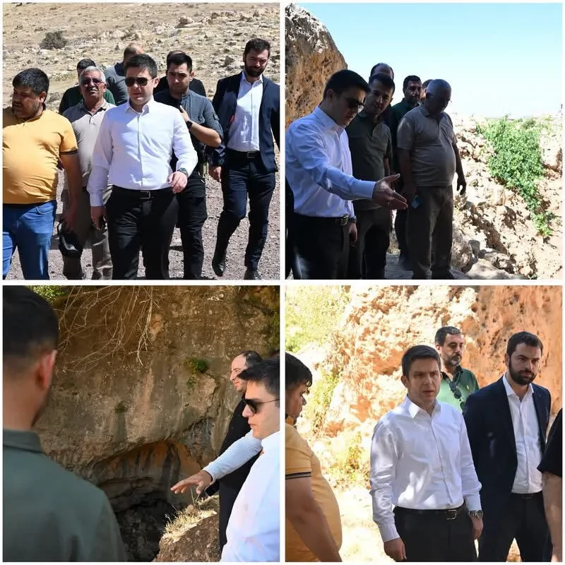 Derik Kaymakamı Bayraklı, Zeytin Ağaçlarına yönelik sulama projesini yerinde  incelemelerde bulundu.